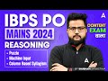 IBPS PO Mains 2024 | Reasoning Puzzle, Machine Input & Column Based Syllogism | By Shubham Sir