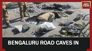 Bengaluru Road Caves In 2 Days After Asphalting; Repairs Underway | Watch