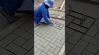 How to make road made of cement like brick !