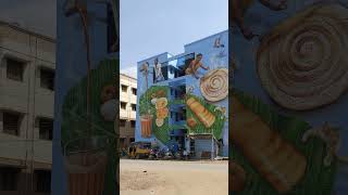 Colourful Coimbatore Wall Paintings 🖌️🎨 #coimbatore