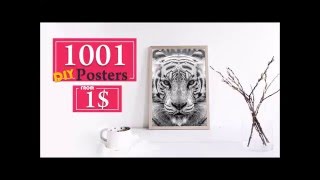DIY home wall decor - Print your own poster. Retro, typography, Vintage, Animal, Graphic, Nature.