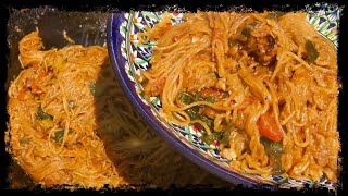 Спагеті зі свининою у казані / Pasta with pork in the cauldron