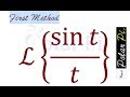 [Laplace Transforms] - L(sint/t) Method 1