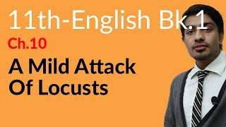 11th Class English Book 1, Ch 10 - A Mild Attack of Locusts - first year English book 1