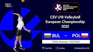 BULGARIA - POLAND: CEV U18M EuroVolley 2022