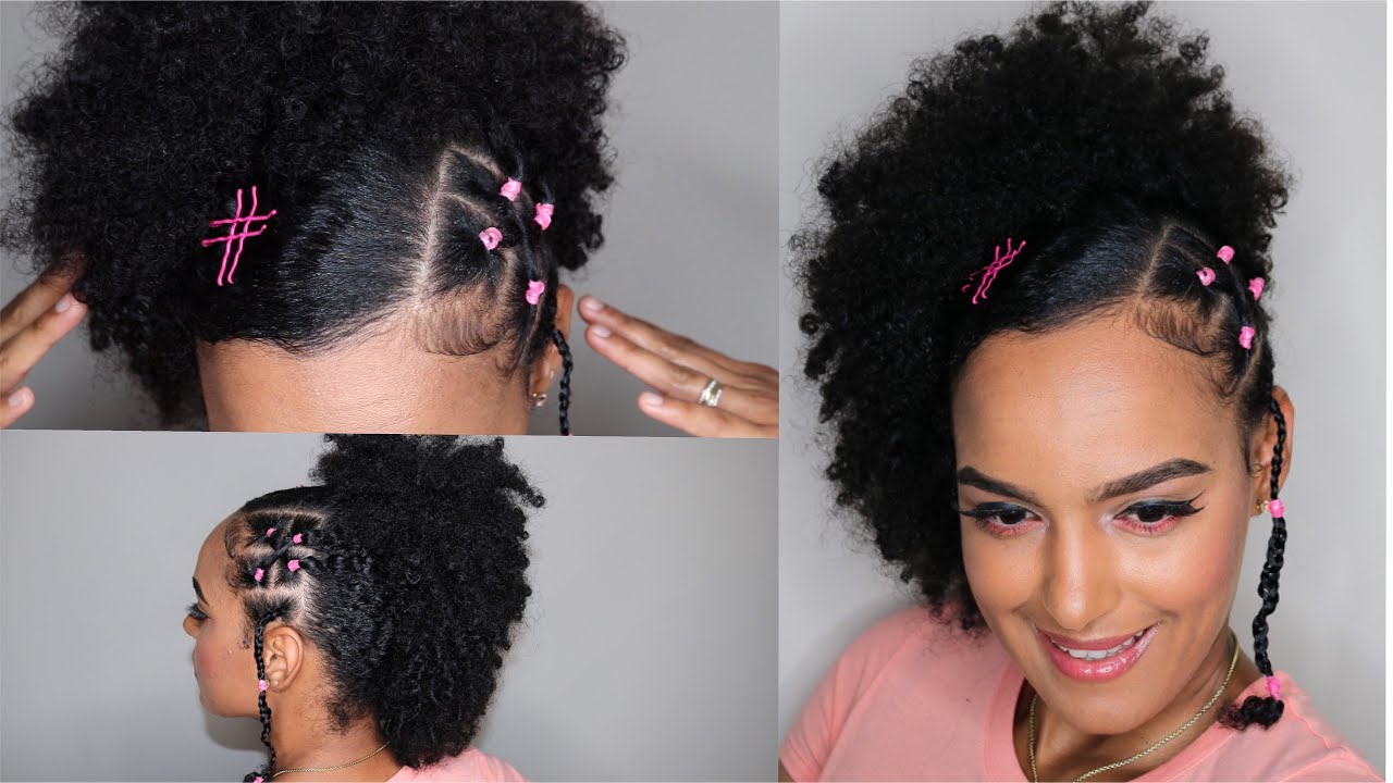 PEINADO Para Cabello AFRO RIZADO | RUBBER BAND Hairstyle | Peinado ...