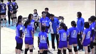 第85回全日本９人制バレーボール総合女子選手権大会　準々決勝　鹿児島銀行対パナソニックESブルーベルズ