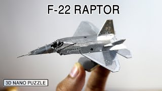 3D Metal Model Kit - F-22 RAPTOR Nano Puzzle