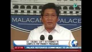 [NewsLife] Sec. Coloma: Gov't determined to complete PDP priority programs || Dec. 26, '13