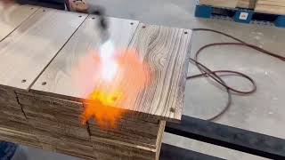 Paulownia Wood Torching in 2 Seconds