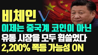 비체인 이제는 중국계 코인이 아닌 유통 시장을 모두 휩쓸었다 2,200% 폭등 가능성 ON