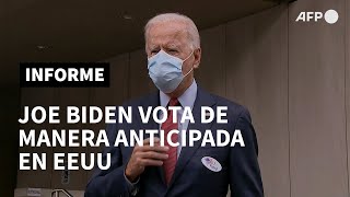 Joe Biden ya votó en las elecciones en EEUU | AFP