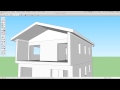 tutorial sketchup video 05 casa tetto a falde