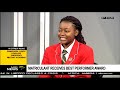 Matriculant receives best performer award