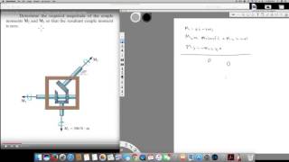 Determine the required magnitude of the couple moments M2 and M3