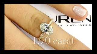 1.70 ct Oval Diamond Two-Tone Engagement Ring