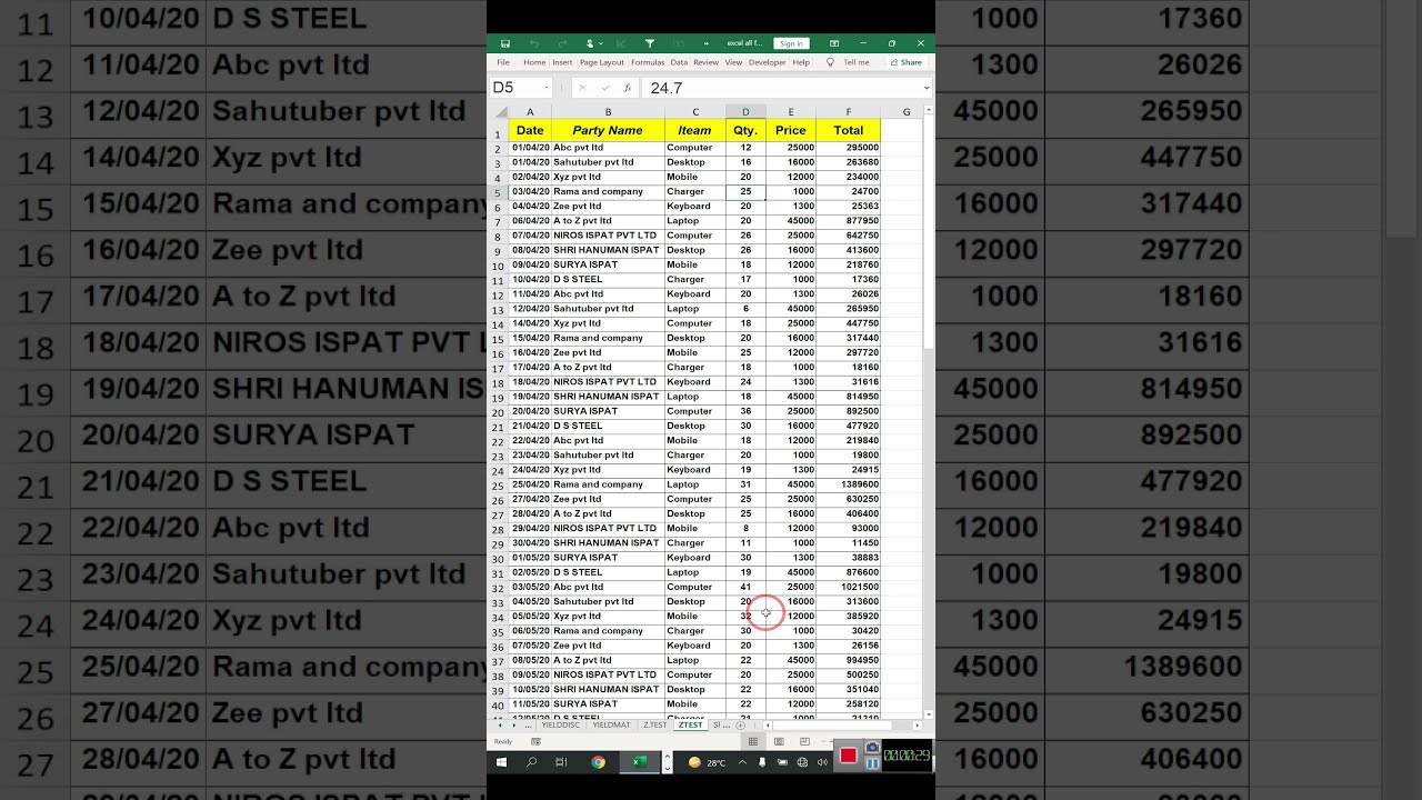 How to Freeze Multiple Rows and Columns II Excel Shorts II