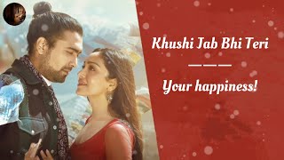 Khushi Jab Bhi Teri Song Lyrics English Translation || Jubin Nautiyal || Khushali Kumar