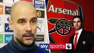 Pep Guardiola reacts to Mikel Arteta's appointment as Arsenal manager & discusses Leicester win