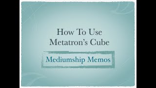 How To Use Metatron's Cube