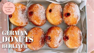 GERMAN DONUTS (BERLINER) RECIPE | GERMAN SUBTITLES