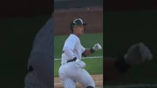 Anthony Volpe picks up his first MLB hit.  #baseballshorts #shorts #yankeeshighlights #volpe