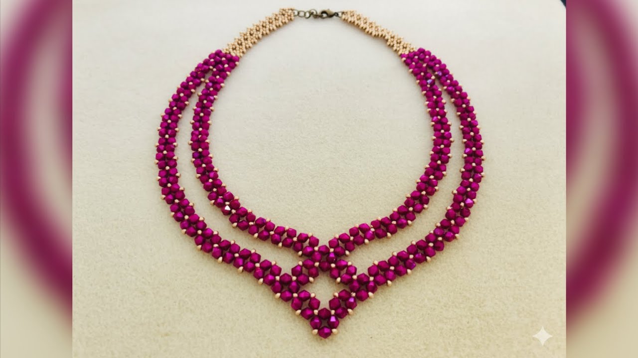 Party Wear Beaded Necklace Diy Beaded Necklace How To Make Beaded
