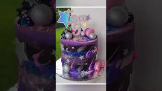 Amazing galaxy themed cake designs 😵🥰😍 #shorts