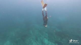 躬身下潛 Bend down, free diving