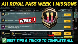 A11 WEEK 1 MISSION 🔥 PUBG WEEK 1 MISSION EXPLAINED 🔥 A11 ROYAL PASS WEEK 1 MISSION🔥C8S22 RP MISSIONS