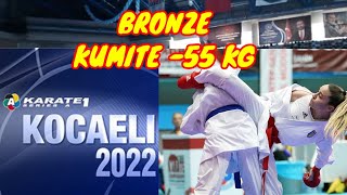 Bronze, Sadigova Madina (AZE) vs Uygur Umay (TUR), Karate1 Kocaeli 2022