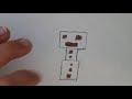 How to draw a Minecraft snow golem