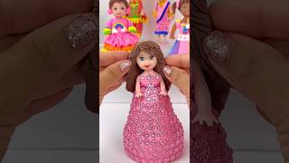 DIY Clay Pink Barbie Doll Dress Making 💃 Old Barbie Doll Makeover To Beautiful Princess Barbie Doll💃