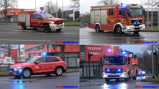 [Höhenrettung + neue Drehleiter + Amtsleiter] Berufsfeuerwehr Hanau rückt zu diversen Einsätzen aus