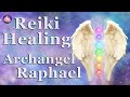 Powerful Reiki Healing by Archangel Raphael 💚 Guided Sleep Meditation (432 Hz Binaural Beats, Music)