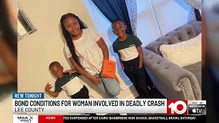 Bond conditions released for woman involved in crash that killed Lee County family of 3