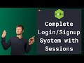 Node Login Signup System with Express Sessions Bcrypt