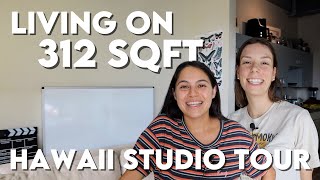 living in 312 sq ft in hawaii 🌴 | tiny hawaii studio apartment tour + space-saving hacks!