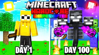 I Survived 100 Days as a SHAPESHIFTER in Hardcore Minecraft...