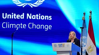 Cop27, intervento del Presidente Giorgia Meloni alla Sessione Plenaria