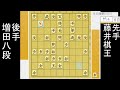 藤井棋王飛車＆角切りの寄せで逆転勝利！一瞬の寄せに一同驚愕！　第50期 棋王戦第1局 藤井聡太棋王vs増田康弘八段