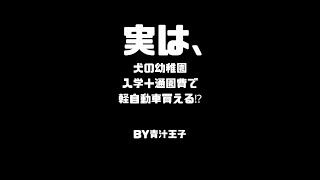 実は、犬の幼稚園、入学＋通園費で軽自動車が買える。あなたは愛犬にいくらまで払えますか？【青汁王子／三崎優太／切り抜き／愛犬／幼稚園／お金持ちの日常】#shorts