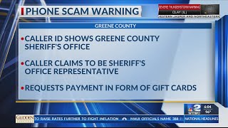 Greene Co. Sheriff’s Dept. warns of scam callers