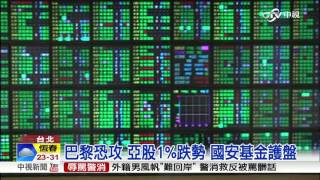 巴黎恐攻 亞股1%跌勢 國安基金護盤│中視新聞 20151116