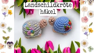 Schlüsselanhänger Landschildkröte 🐢 häkeln