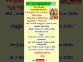 Today Telugu Panchangam #shortsfeed #telugupanchangam #trending