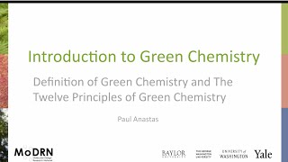 M1D MoDRN Introduction: Definition of Green Chemistry