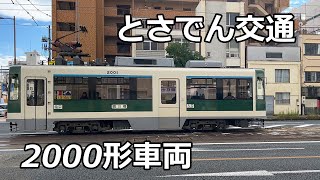 とさでん交通　1000形車両と2000形車両　2021/12/14