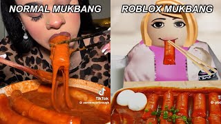 I REACTED TO NORMAL MUKBANGS VS ROBLOX MUKBANG