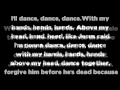 Lady GaGa Bloody Mary Lyrics on screen